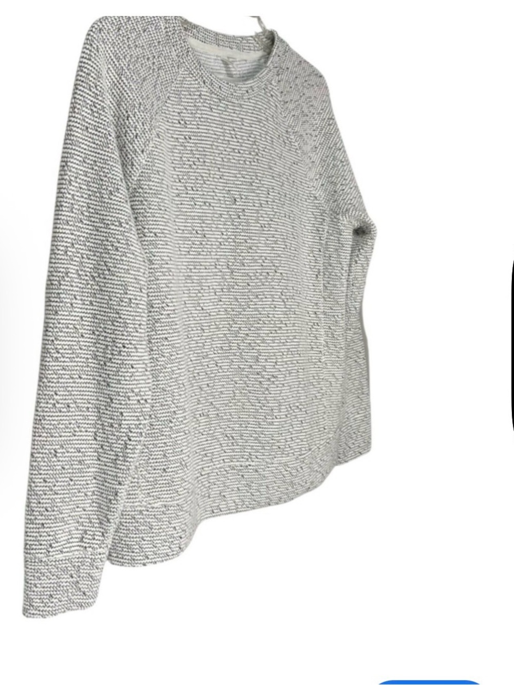 Lou & Grey Heathered White and Black Knit Pullover Tunic